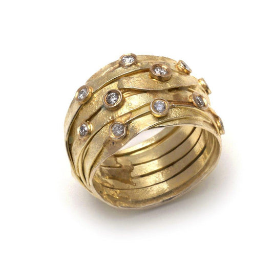 gold and diamond wrap ring
