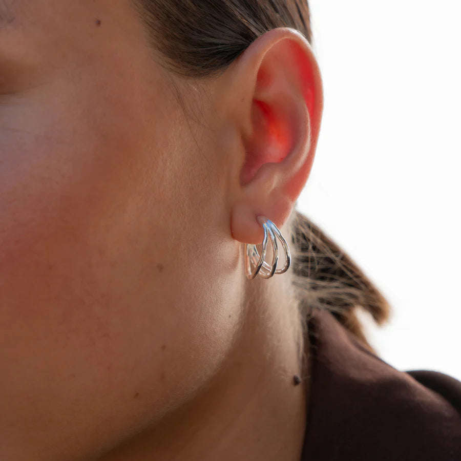 Triple Row Waterfall Hoops