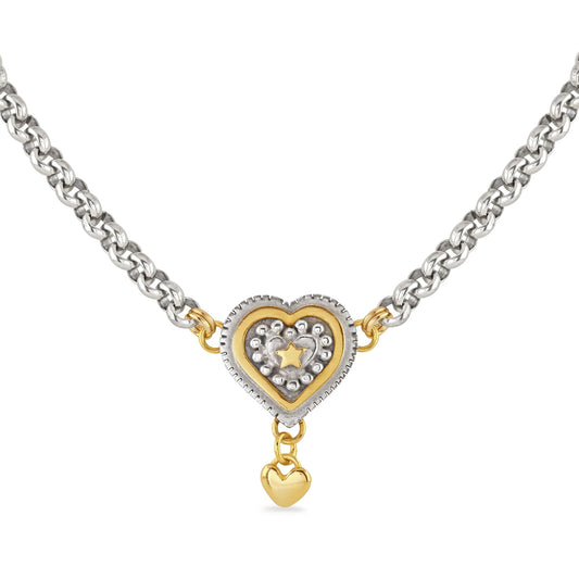 Layered Halo Heart Necklace