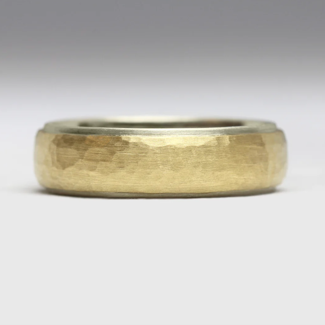 6mm wide silver and gold wedding ring