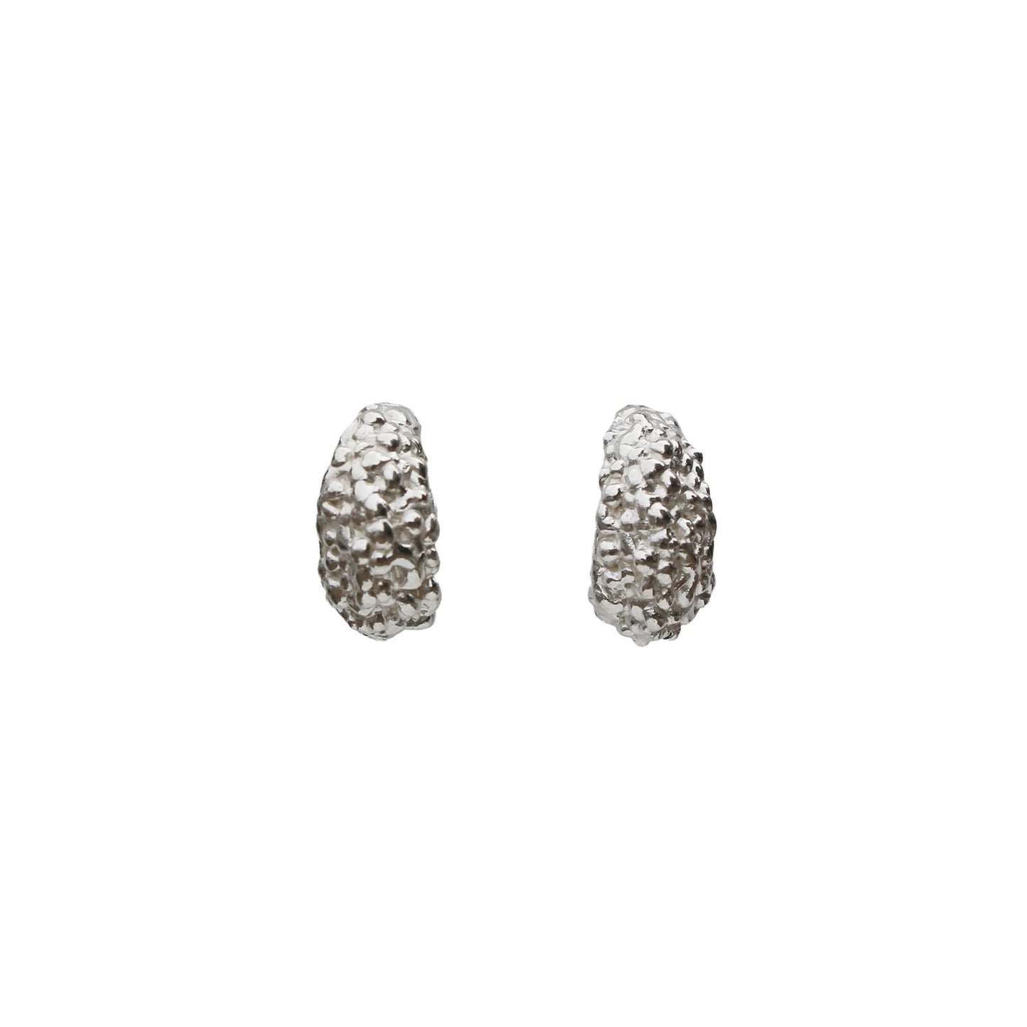 Chunky lichen hoops silver