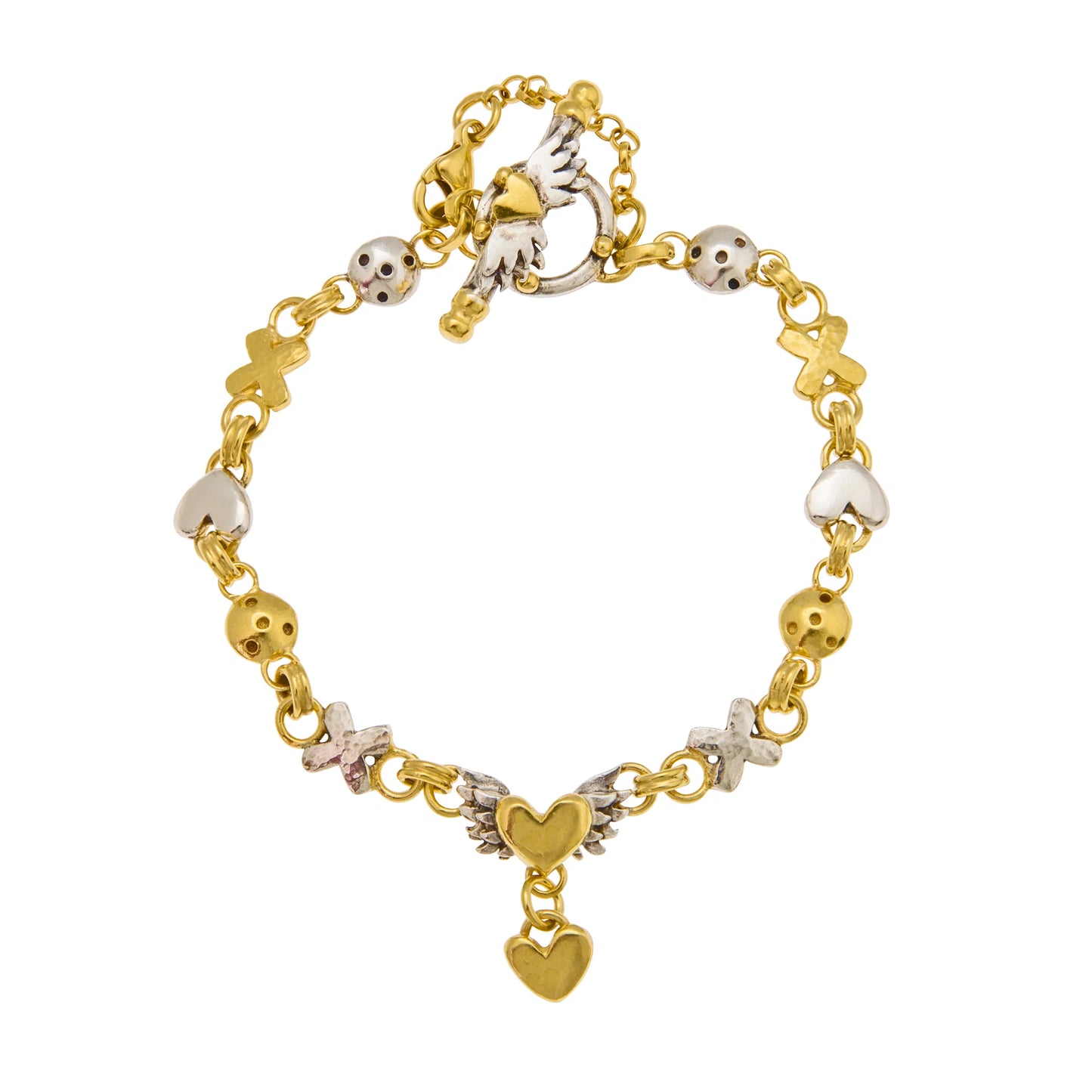 Heart & Kisses Charm Bracelet
