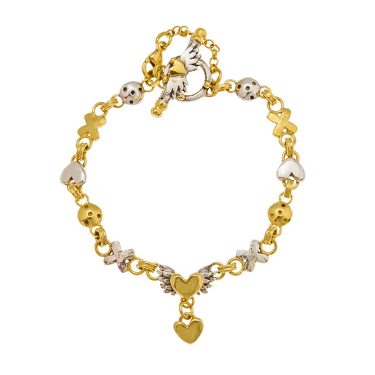 Heart & Kisses Charm Bracelet