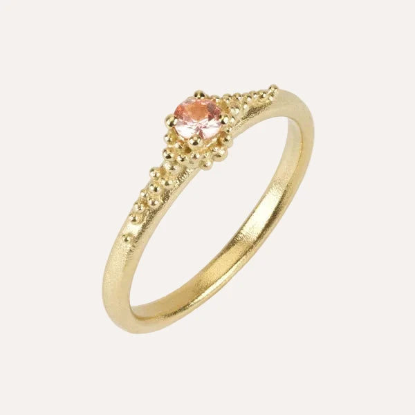 Peach Sapphire Ring