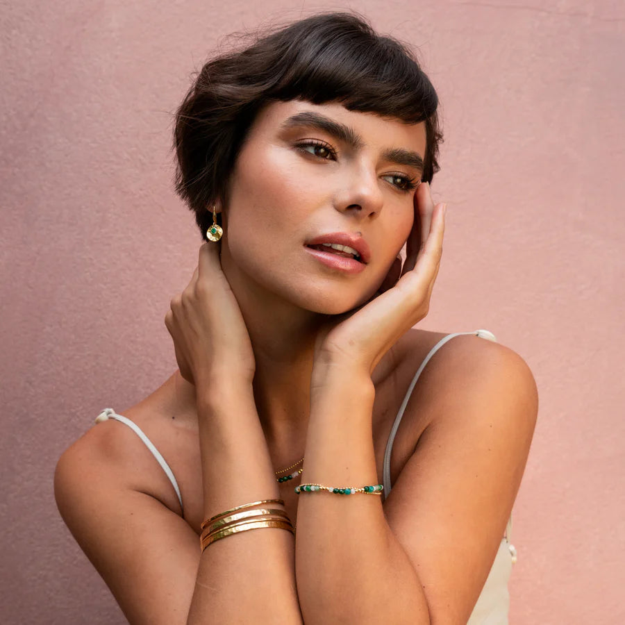 Hammered Bangle - Gold