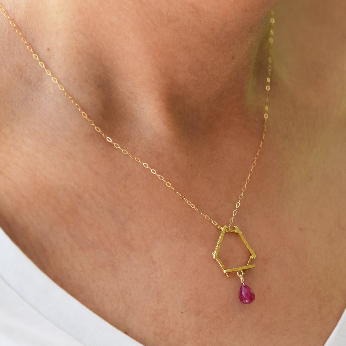 Gold & Ruby Necklace