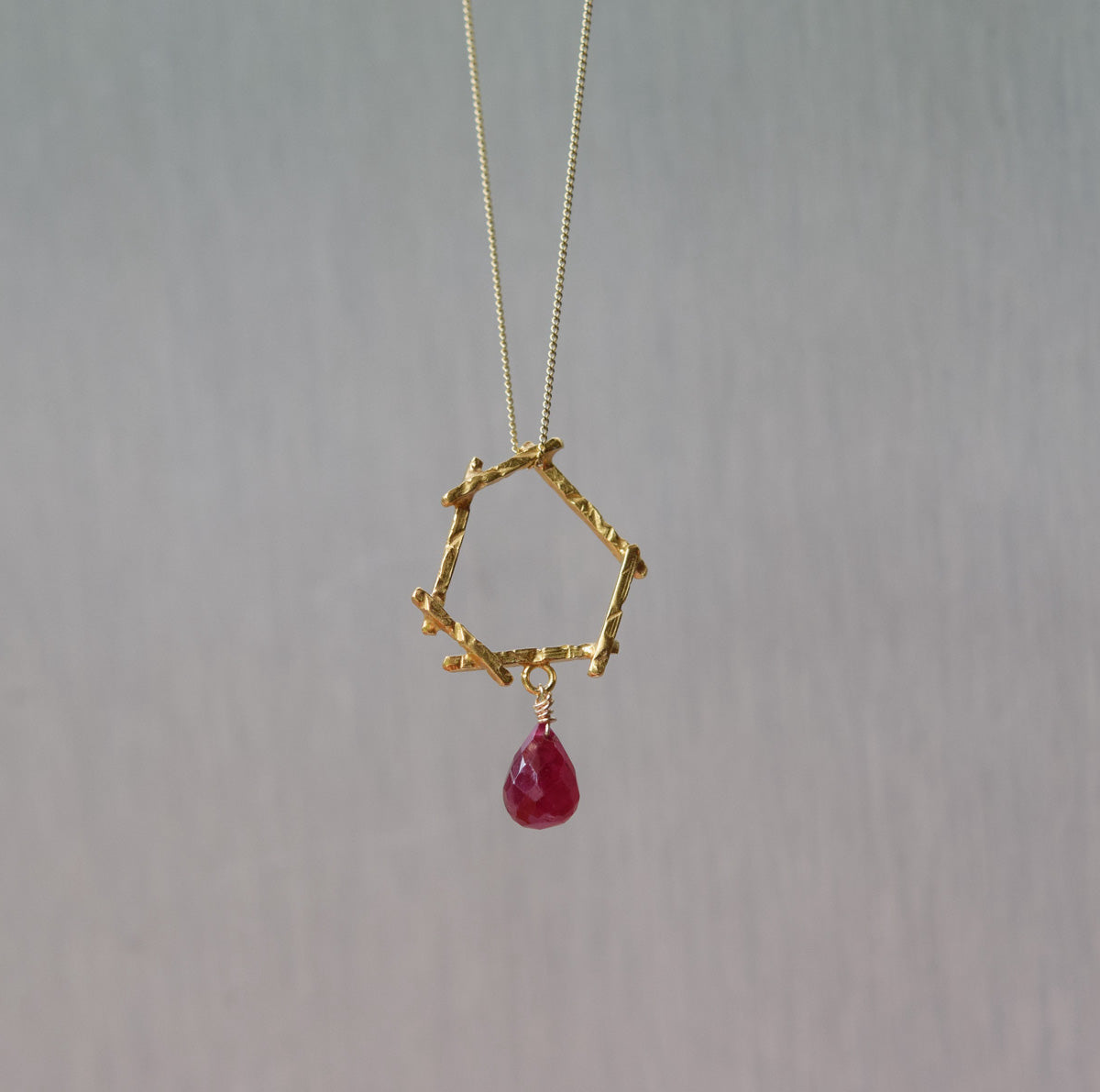 Gold & Ruby Necklace