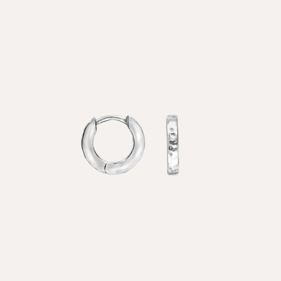 Small Silver Huggie Hoops