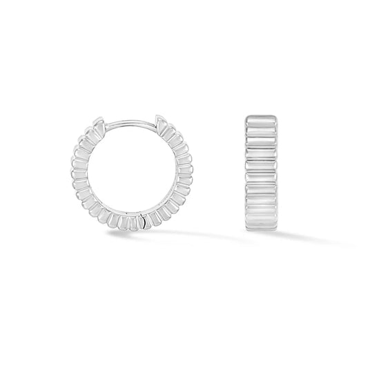 Humbug Huggie Hoops - Silver