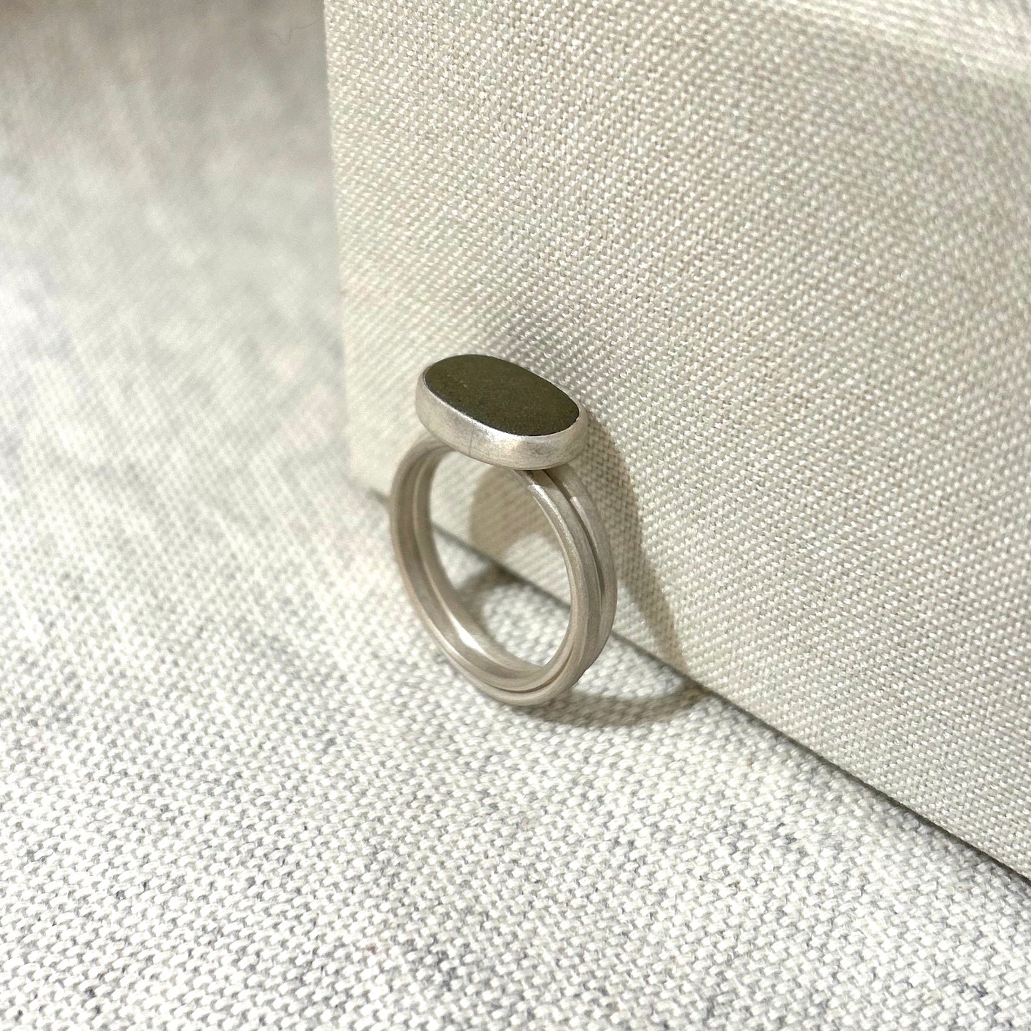 Pebble & Silver Ring