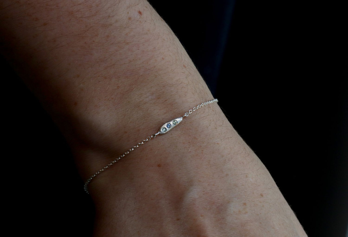 Silver Blues Treasure Bracelet