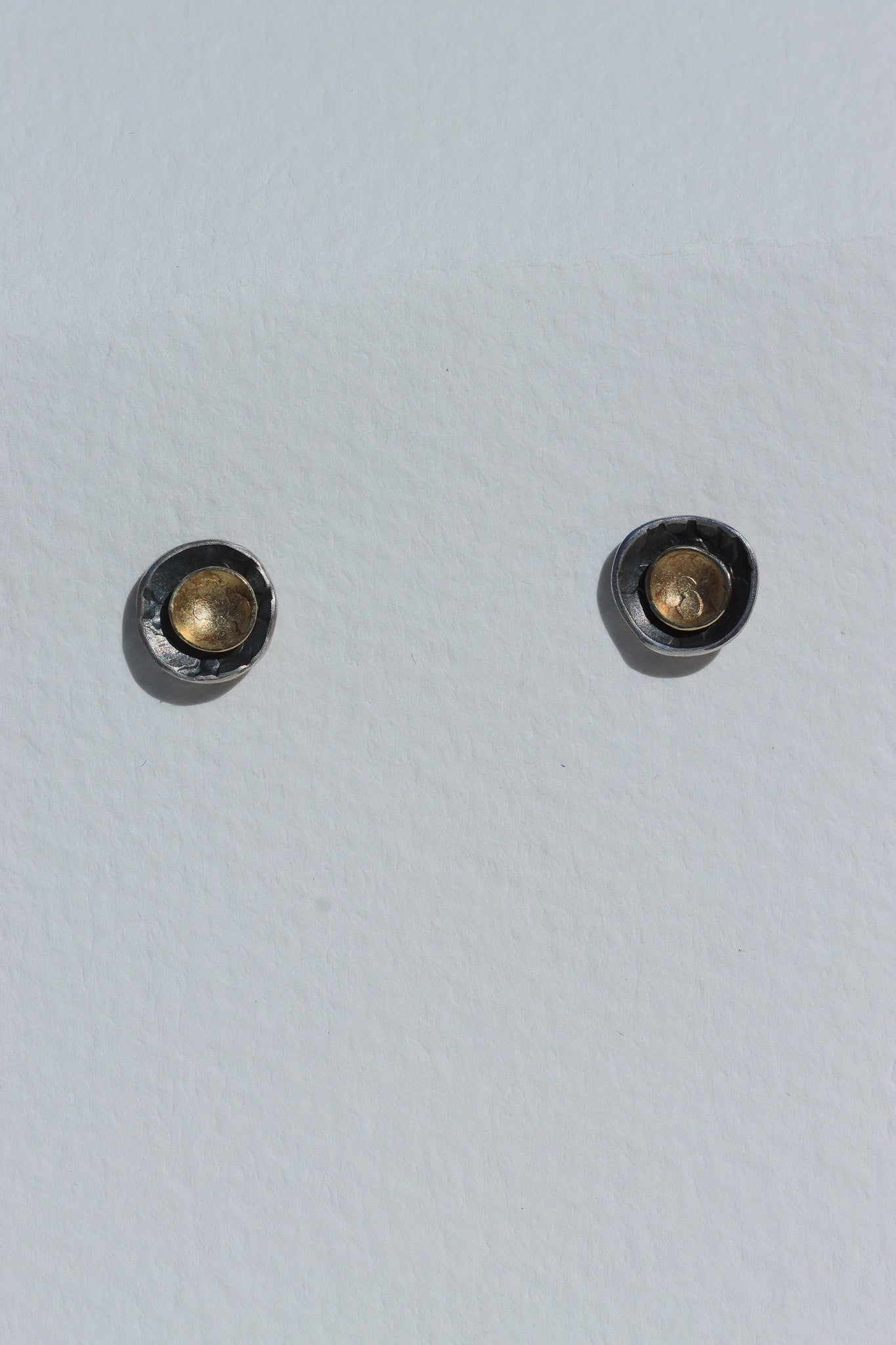 VAULT - Malcolm Morris Silver & 18ct gold Apple Blossom studs