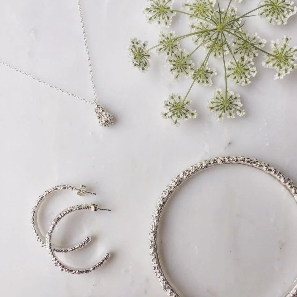 Lichen necklace silver