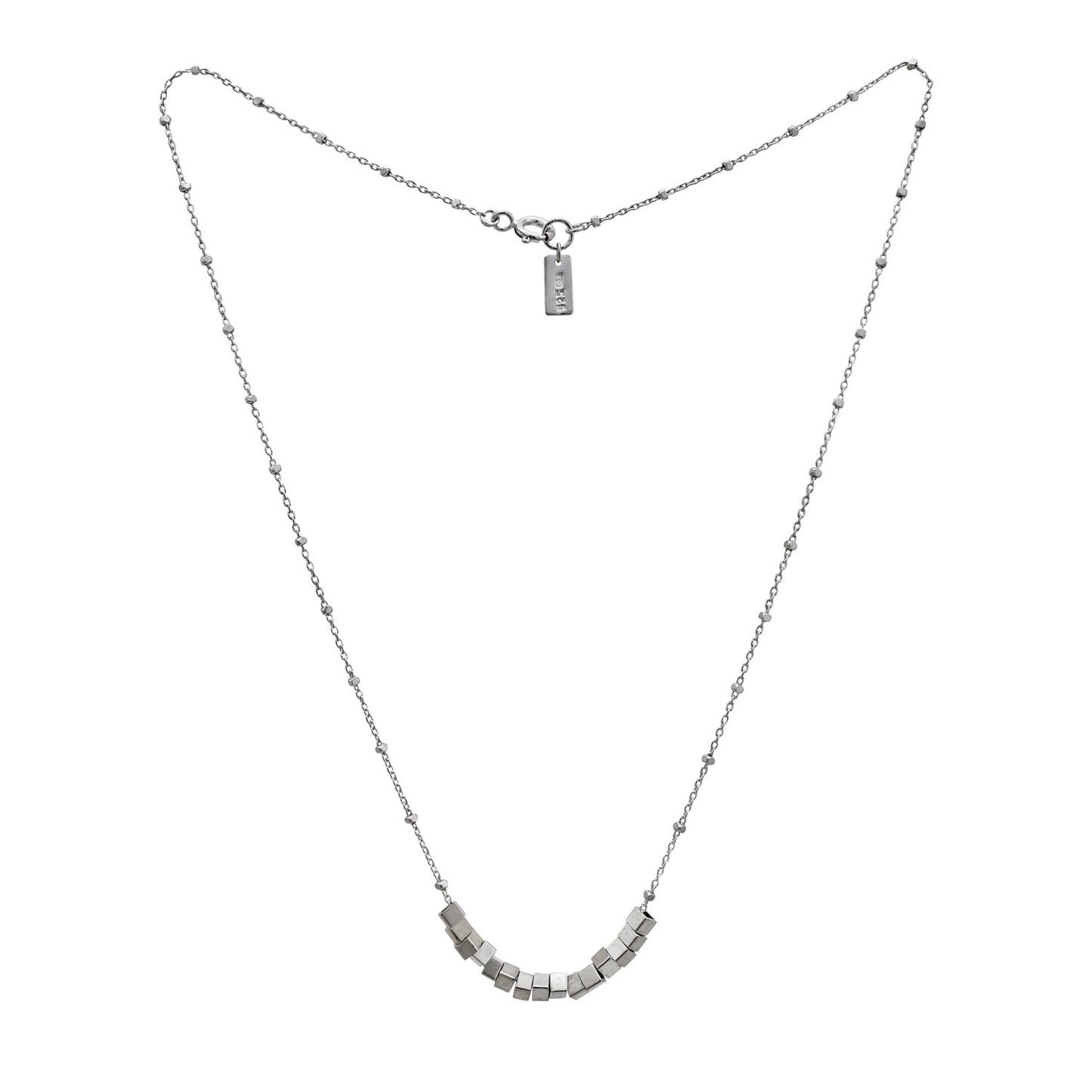 Metropolis Cubes Necklace Silver