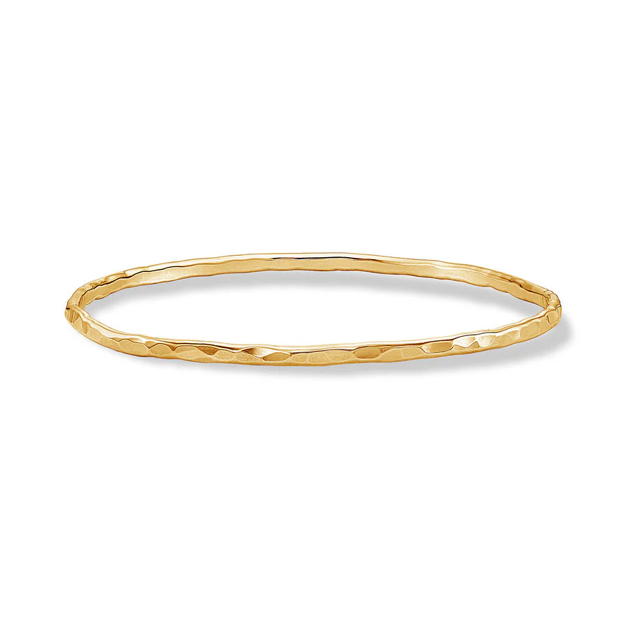 Hammered Bangle - Gold