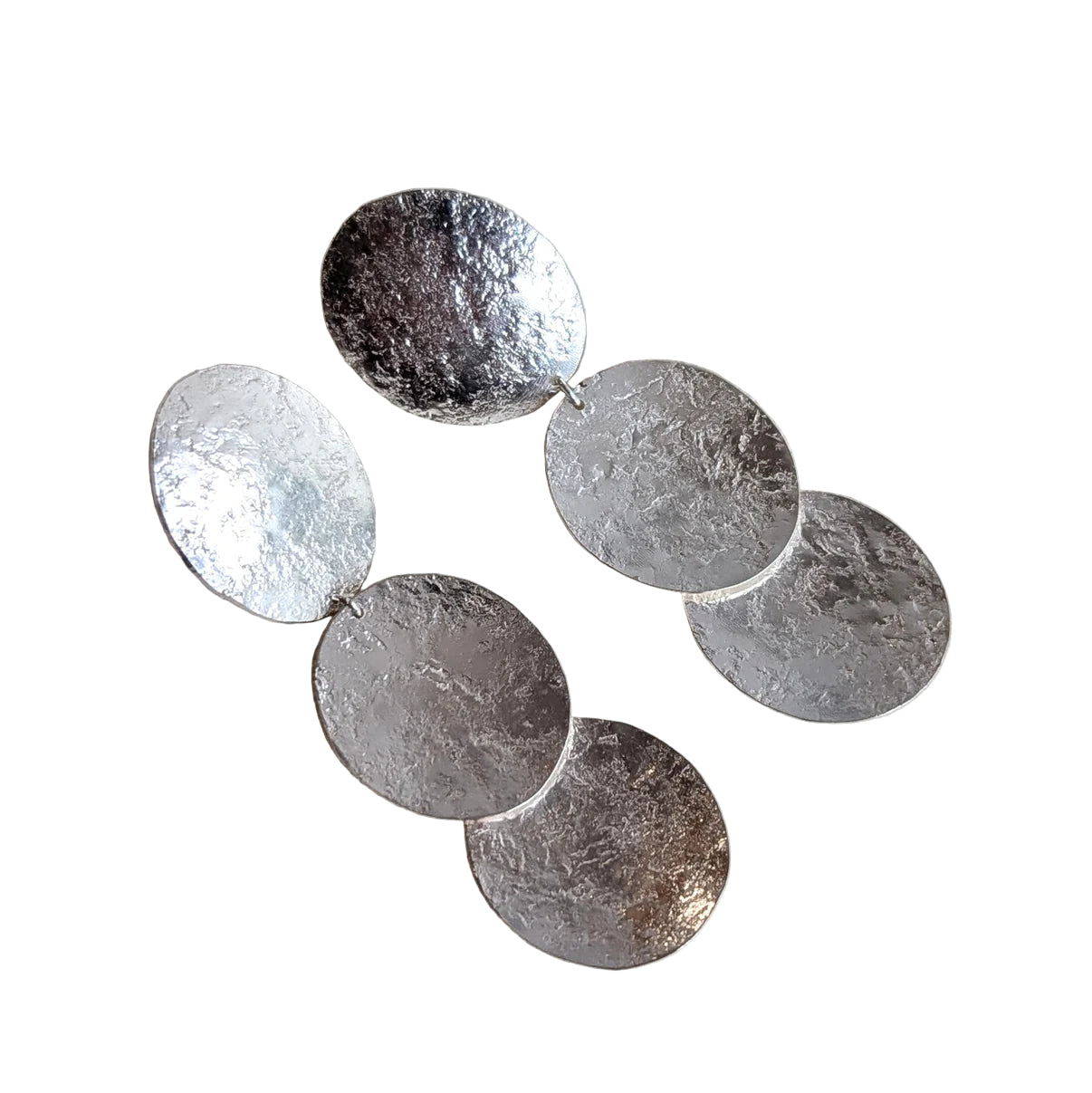 Cerigyn Pebble Disc Earrings