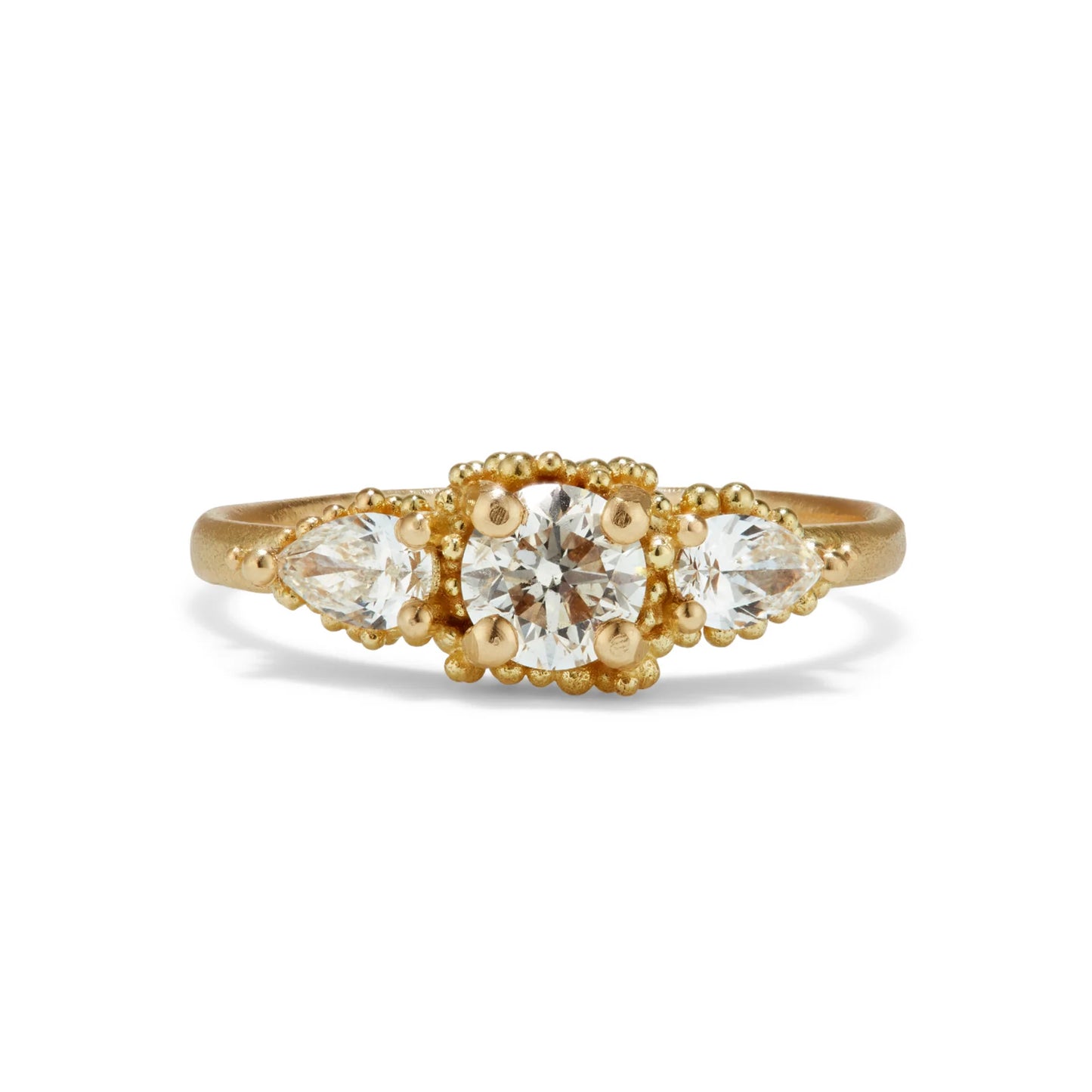 Round & Raindrop Diamond Cluster Ring