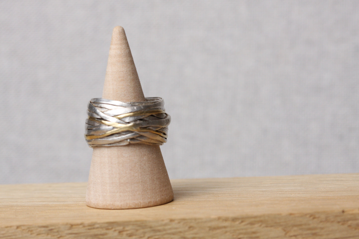 VAULT - Shimara Carlow Silver & 18ct gold wrap ring