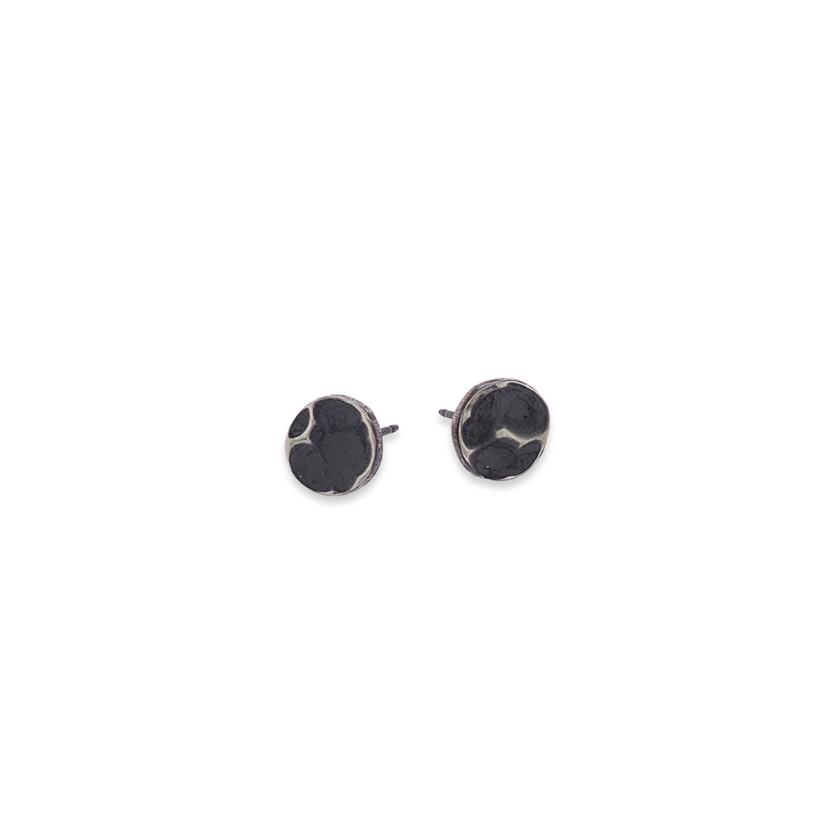 Black Circle Studs