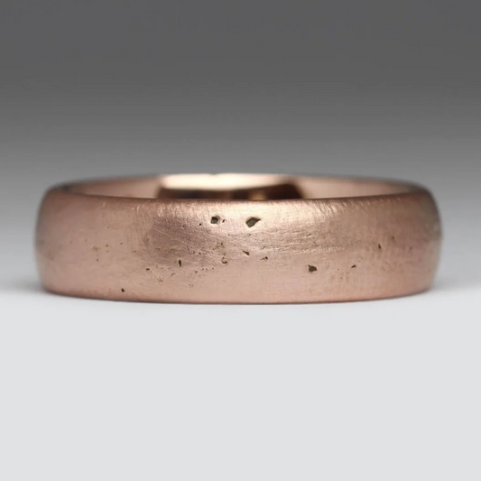 Rose Gold Sandcast Ring