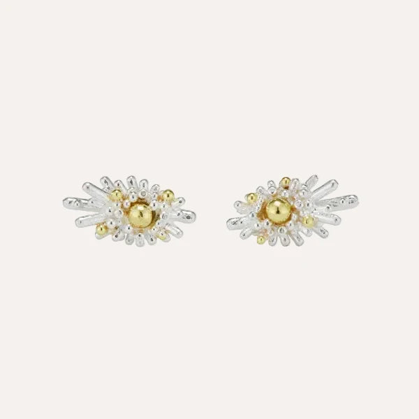 sea urchin stud earrings