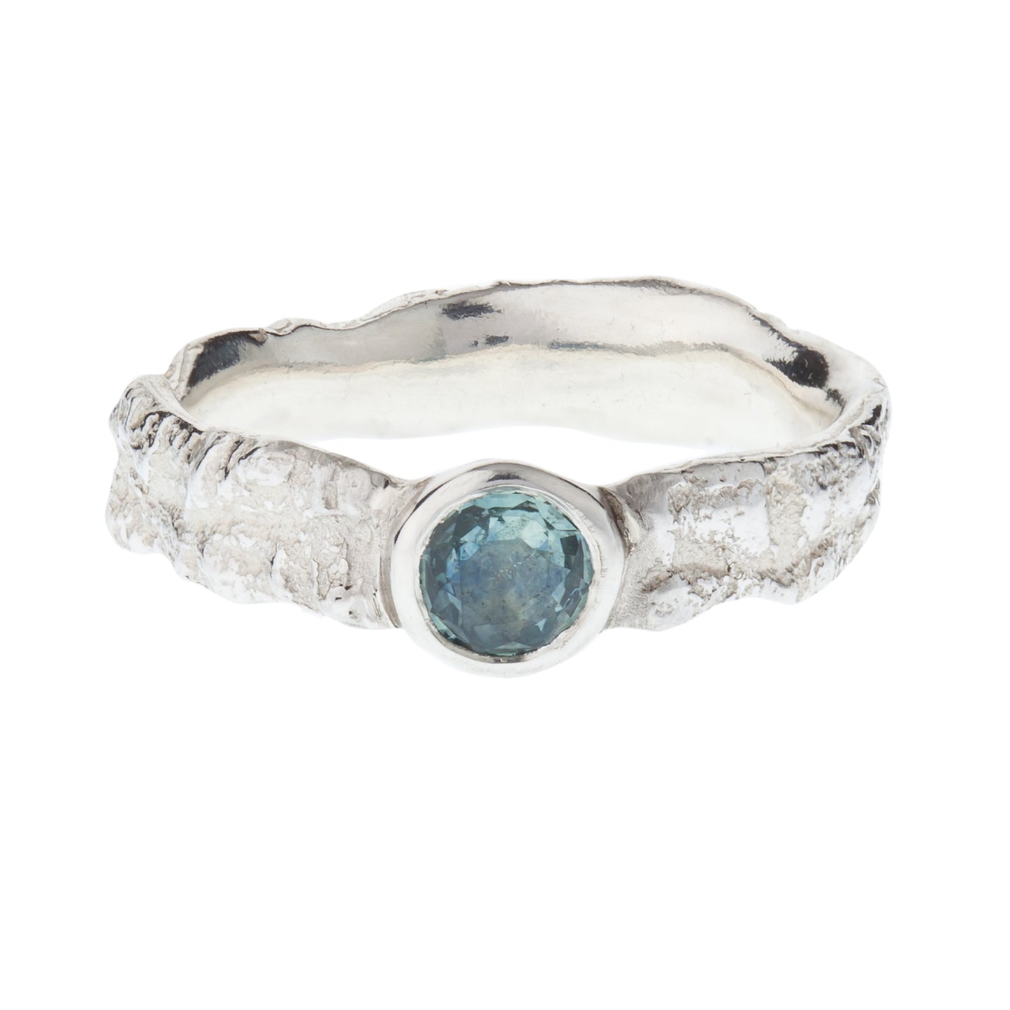 silver hawthorn sapphire ring