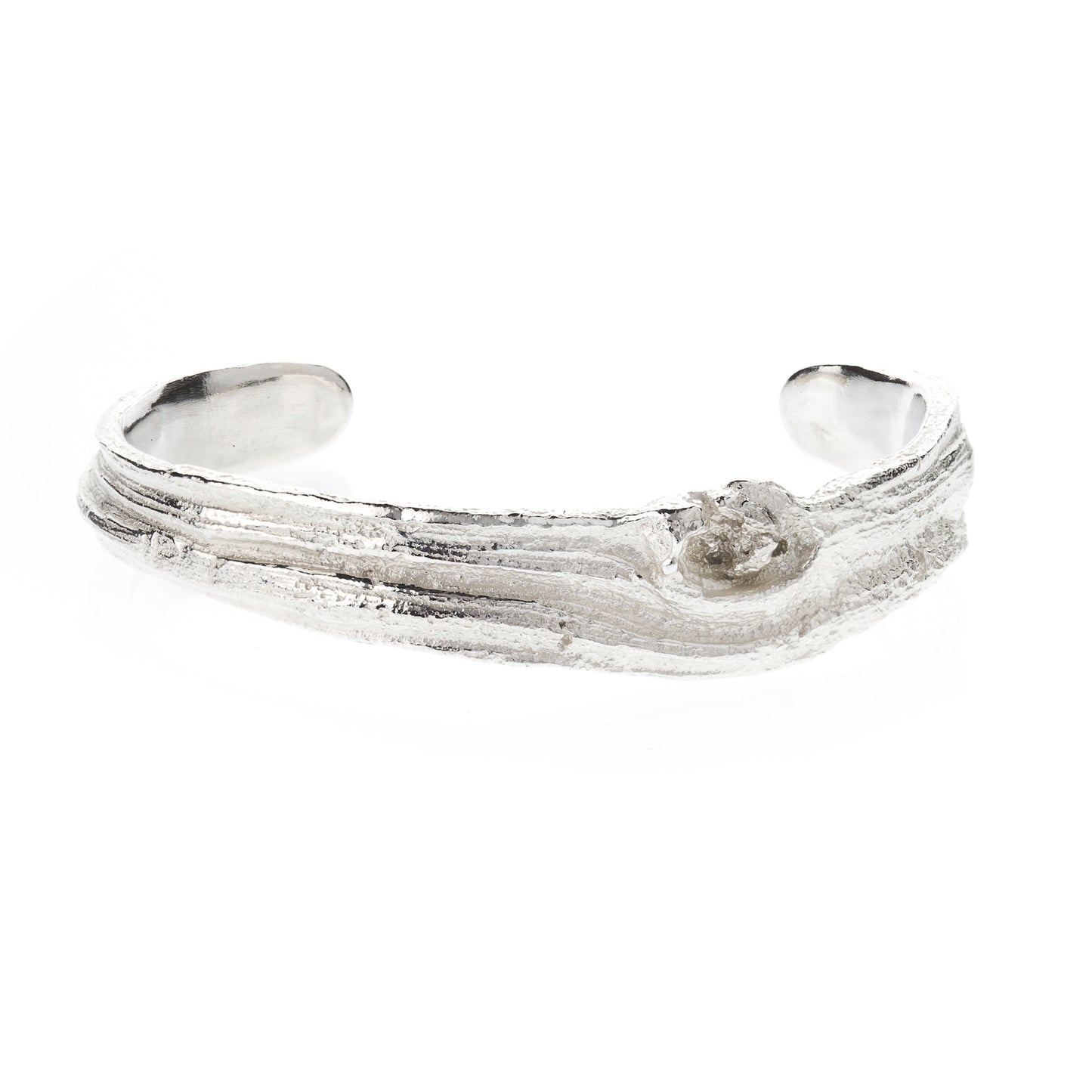 Silver Knot Oak Cuff