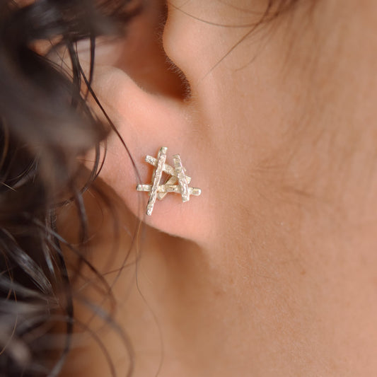 Hexagon Star Stud Earrings