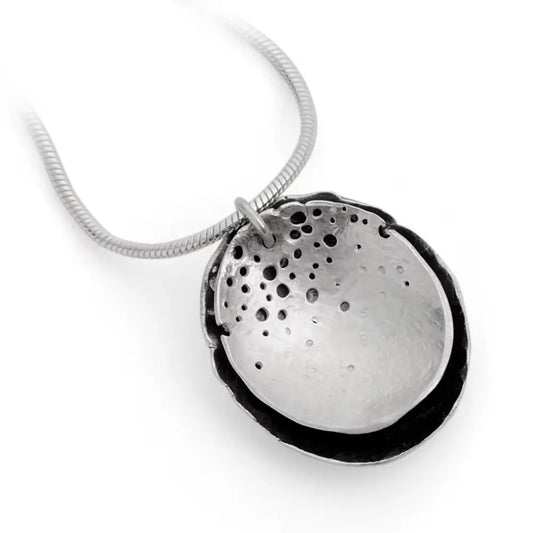 Patterned Silver Layered Necklace