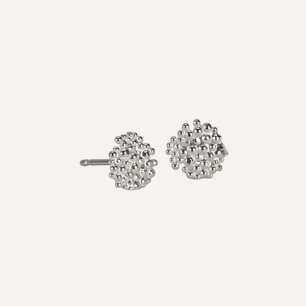 Small Silver Berry Studs