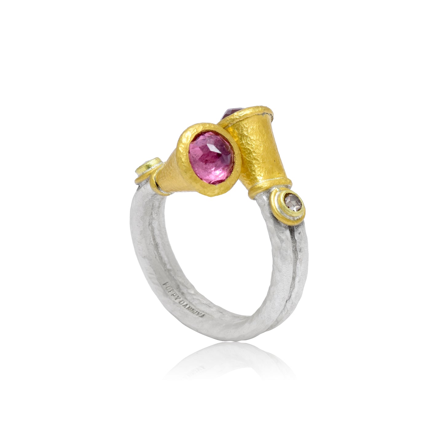 Pink Tourmaline & Diamond Ring