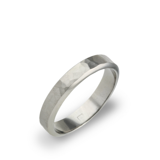 Planished Titanium Ring