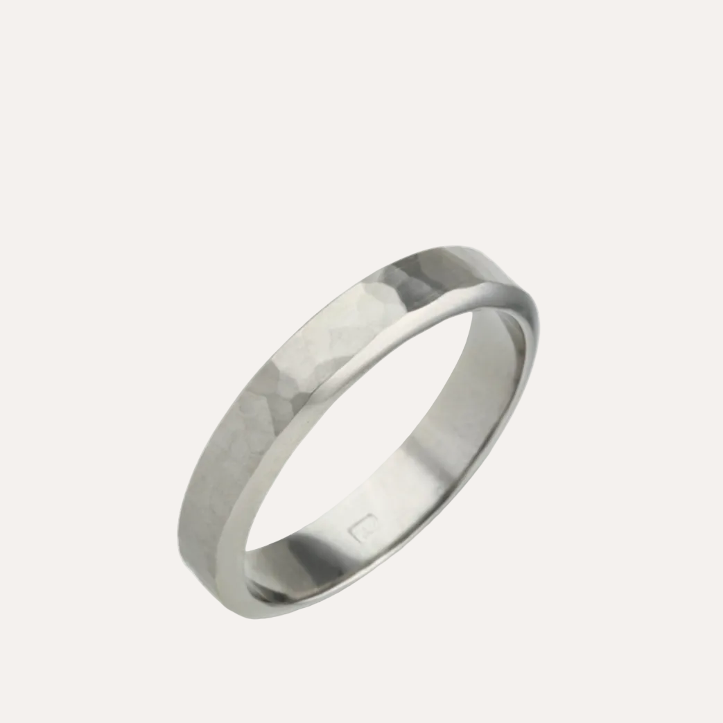 Planished Titanium Ring