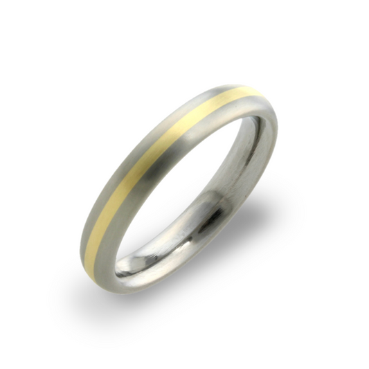 Titanium & Yellow Gold Ring