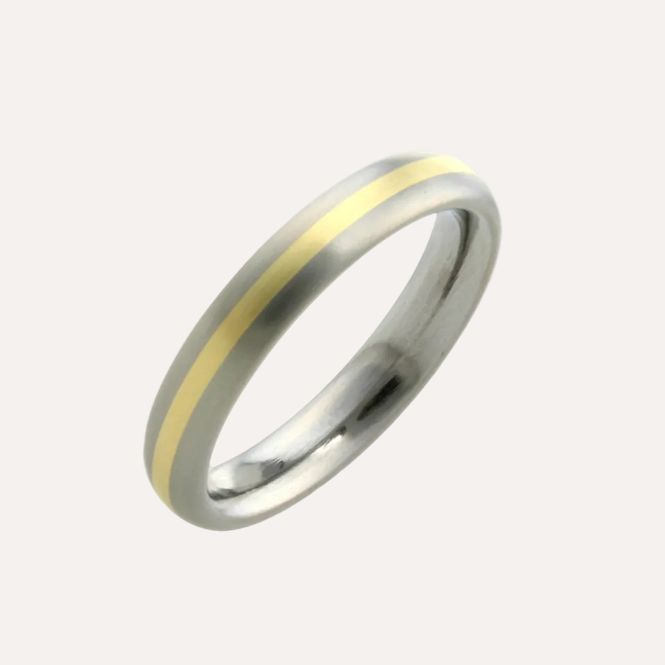 Titanium & Yellow Gold Ring