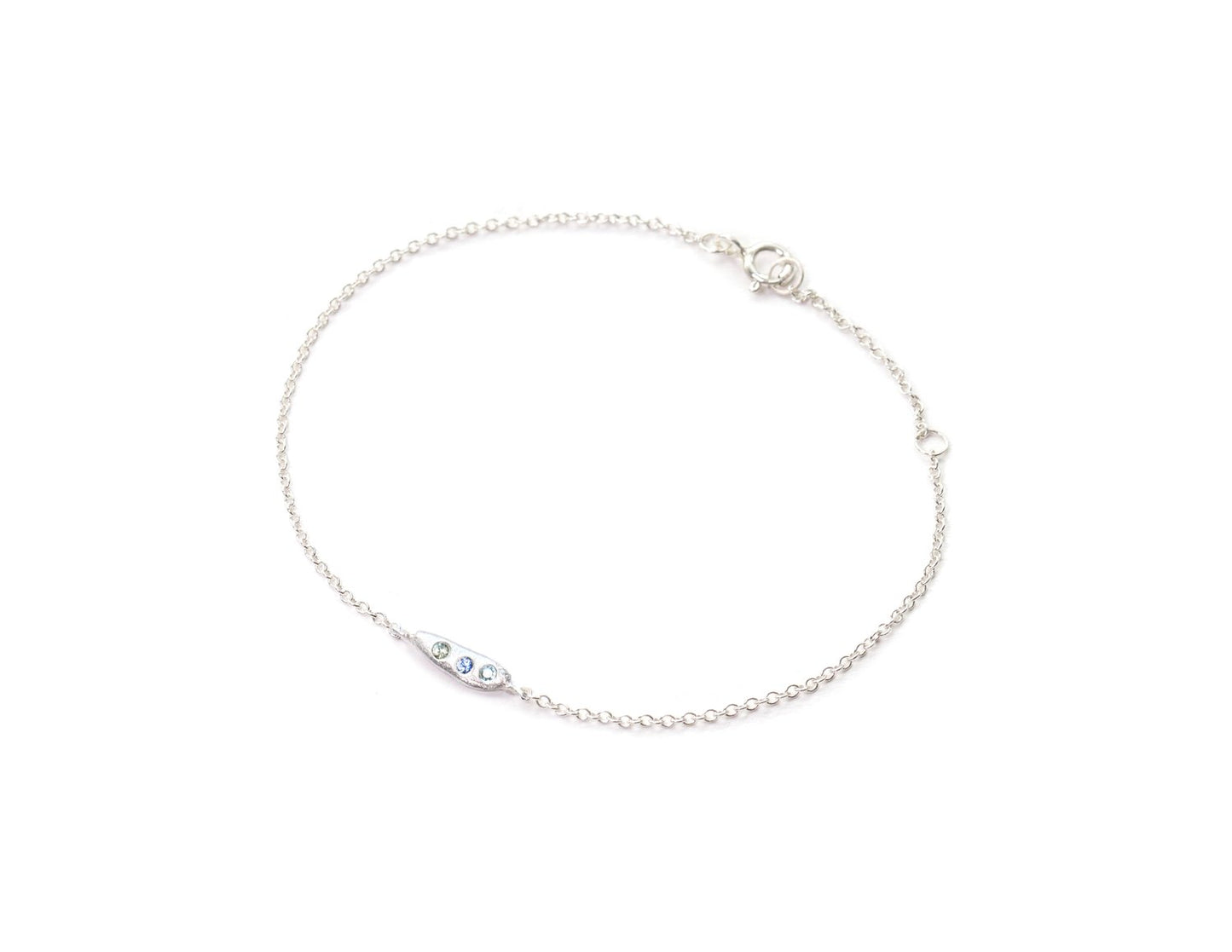 Silver Blues Treasure Bracelet
