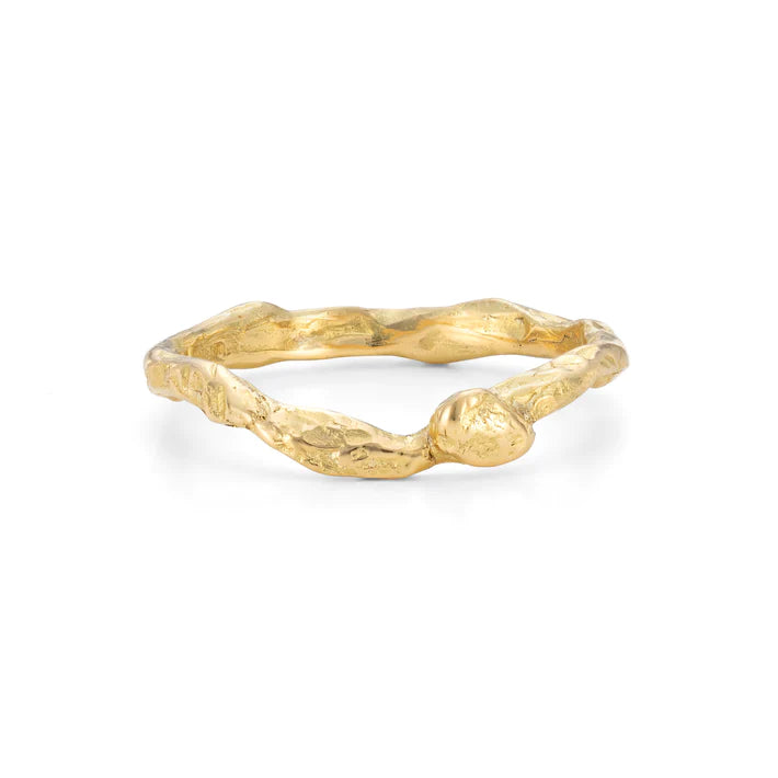 gold textured wedding ring