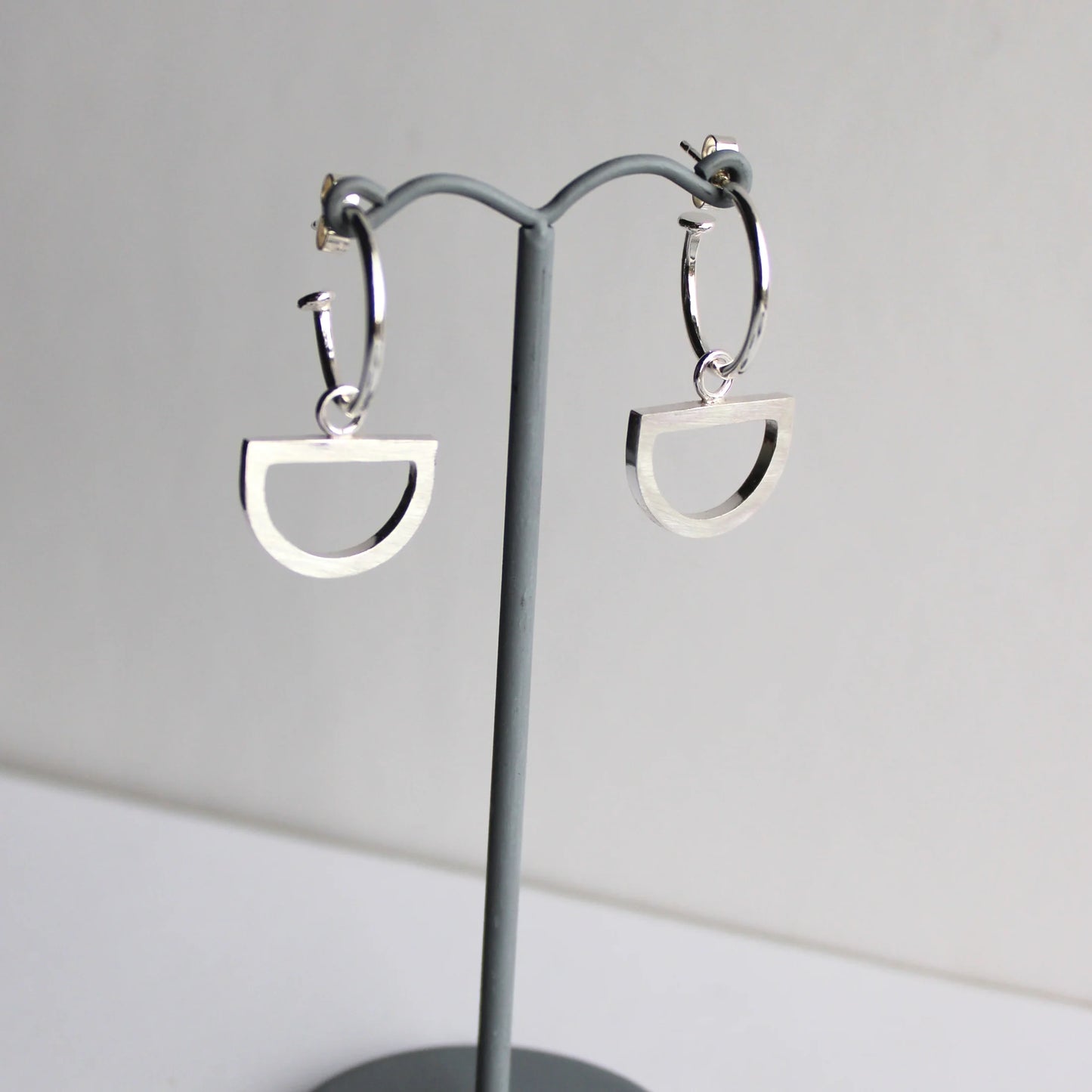 silver arc hoops
