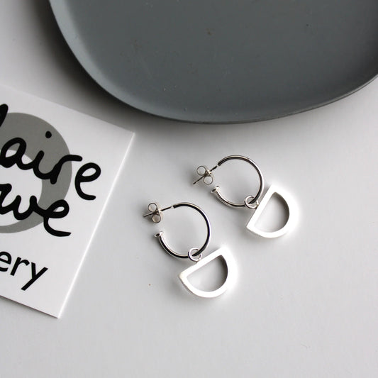arc hoop earrings