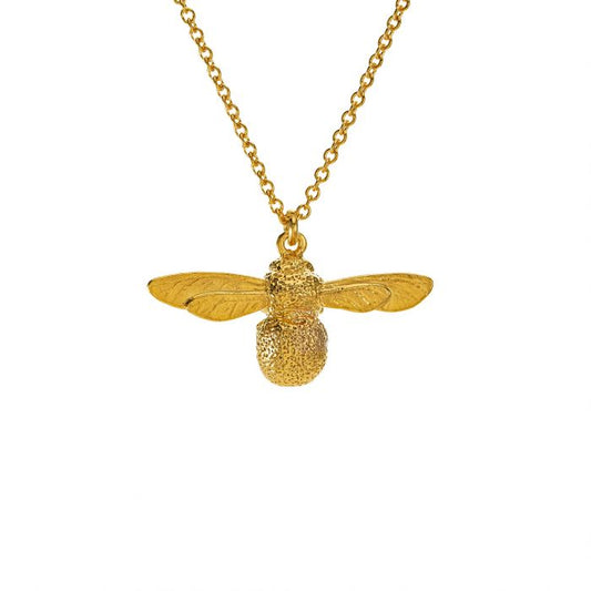gold baby bee necklace