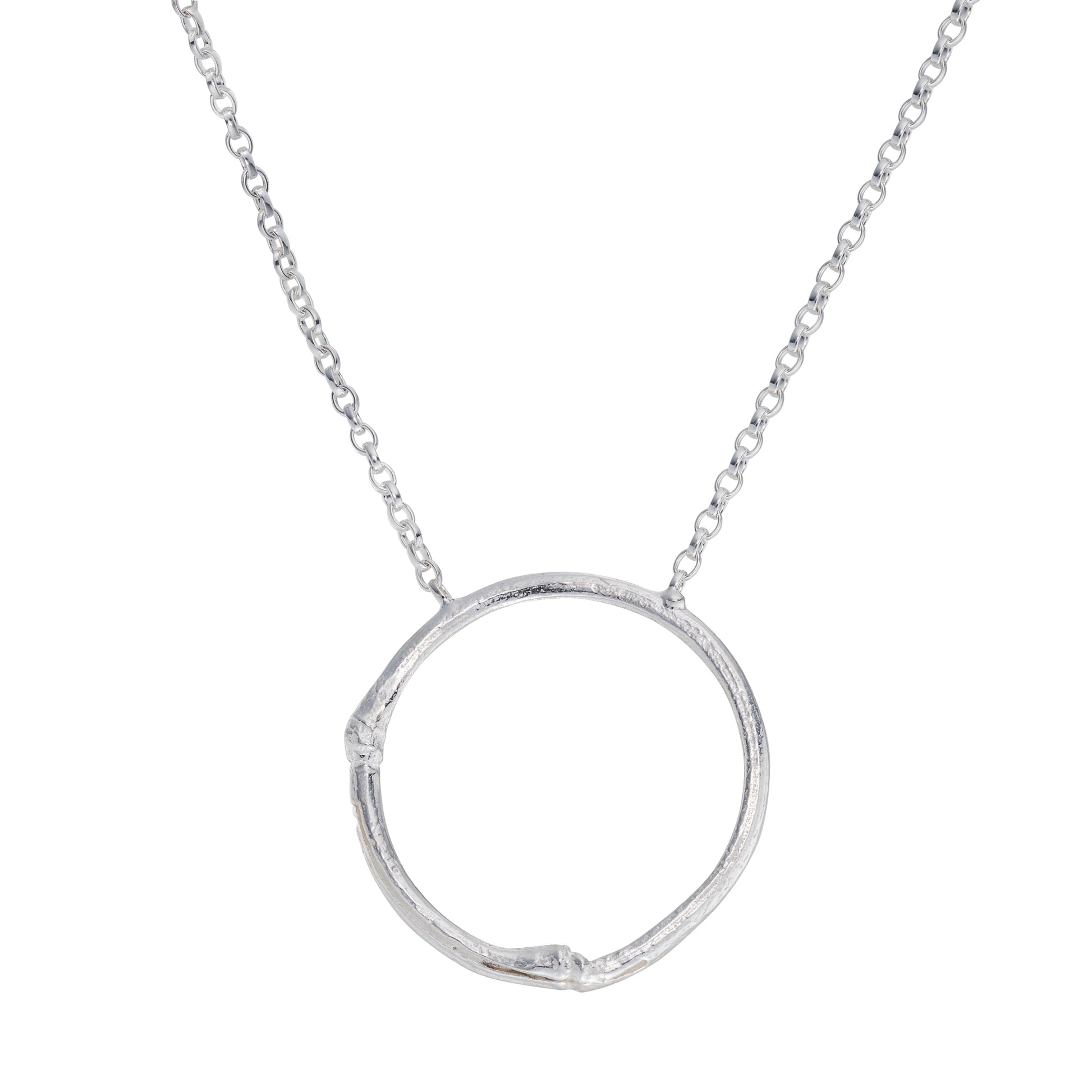 silver bamboo necklace