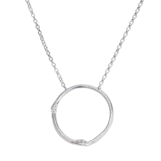 silver bamboo necklace