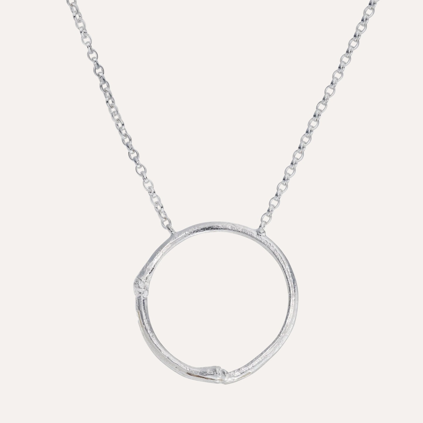silver bamboo necklace