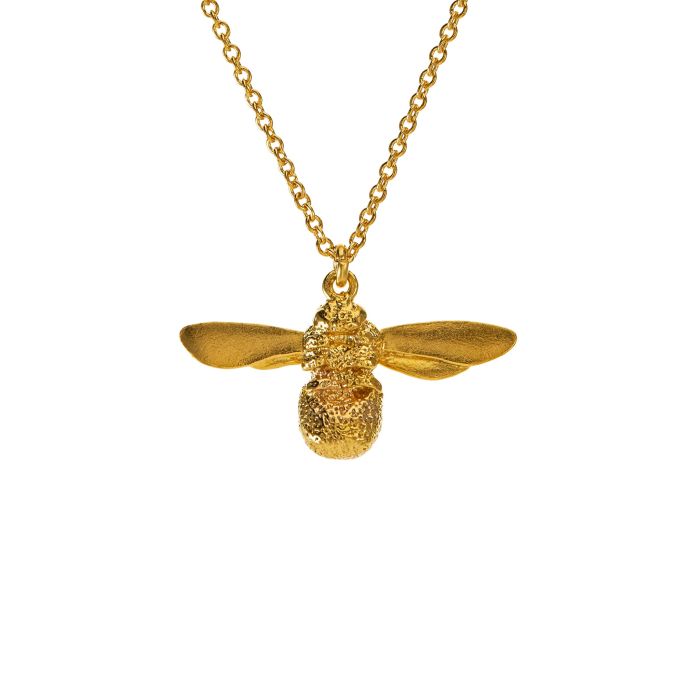 bee necklace gold