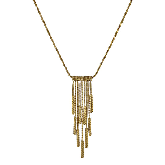 demeter tassel necklace gold