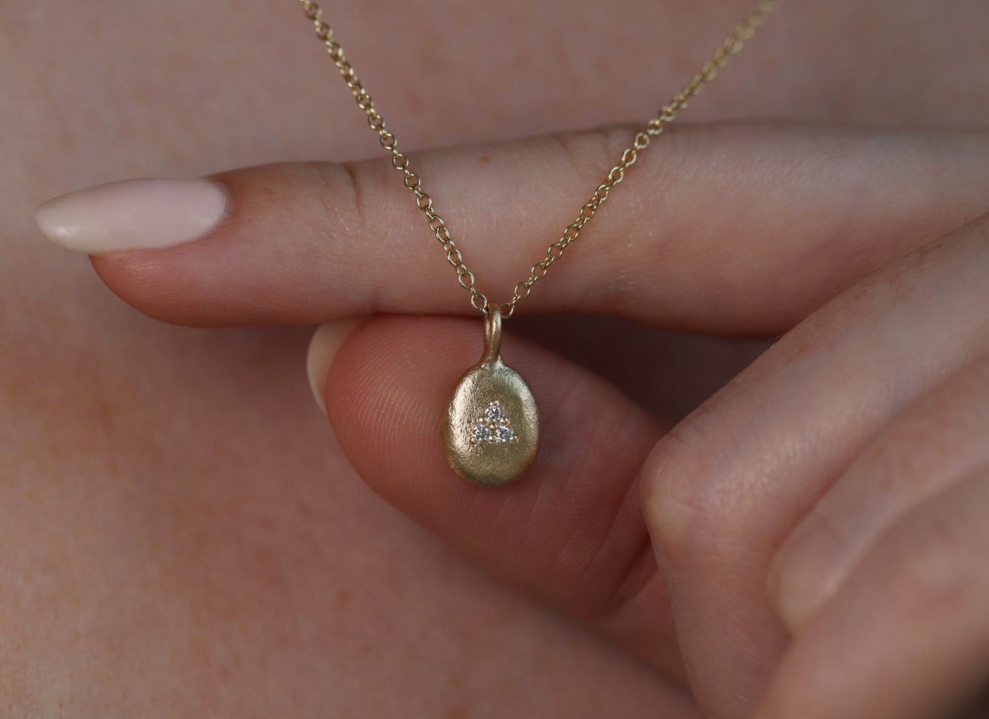 Gold & Trio Diamond Pendant