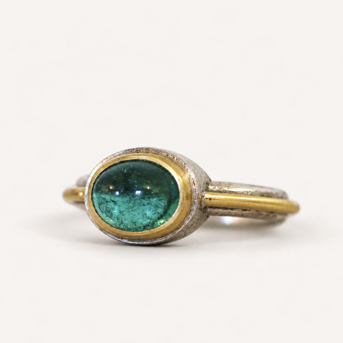 VAULT - Catherine Mannheim Silver & 18ct gold & Tourmaline ring
