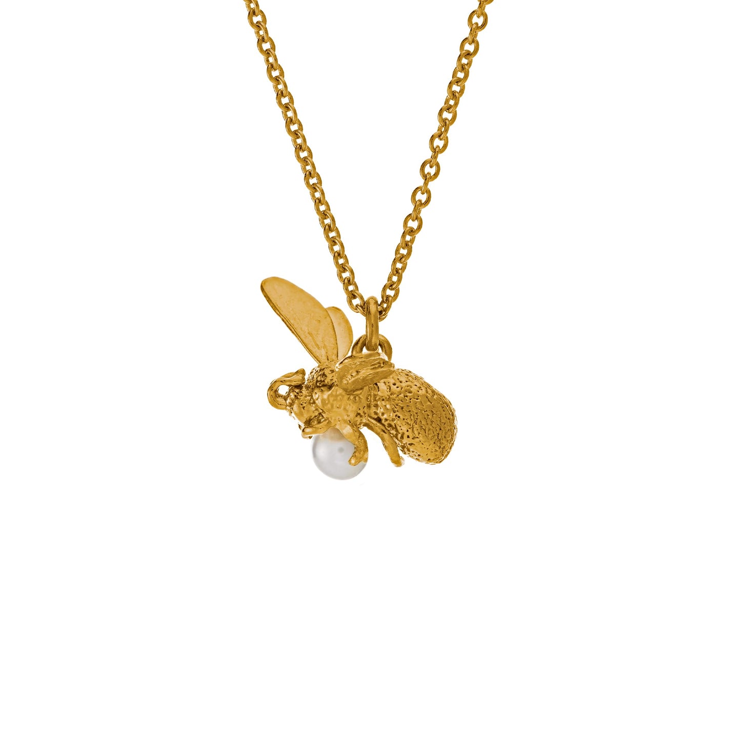 Flying Bee with Pearl Necklace