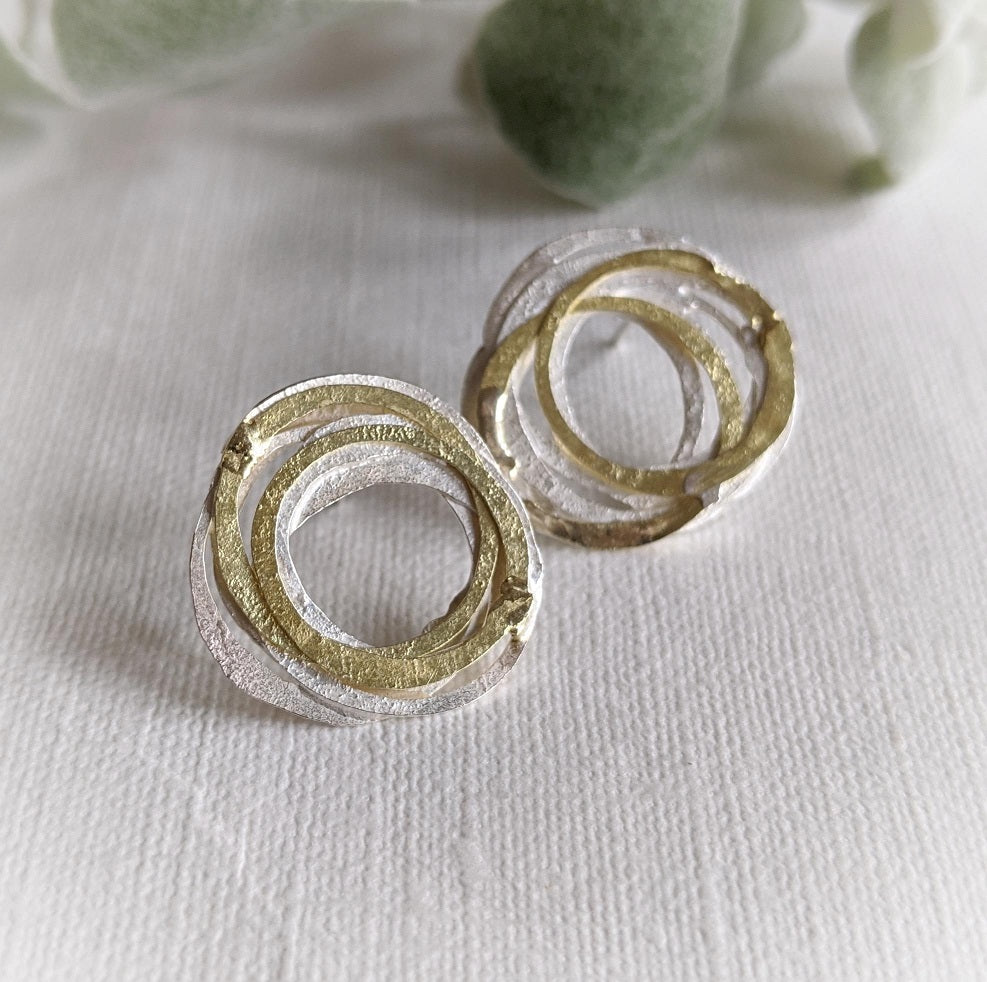 Gold & Silver Wrap Studs