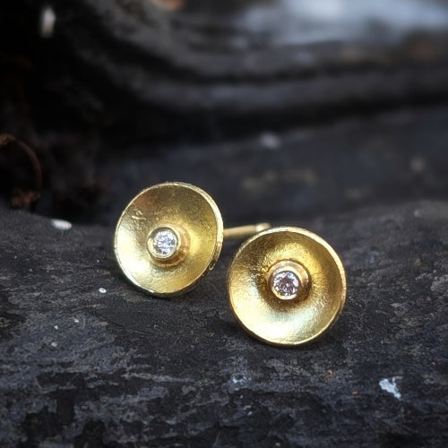 gold and diamond studs